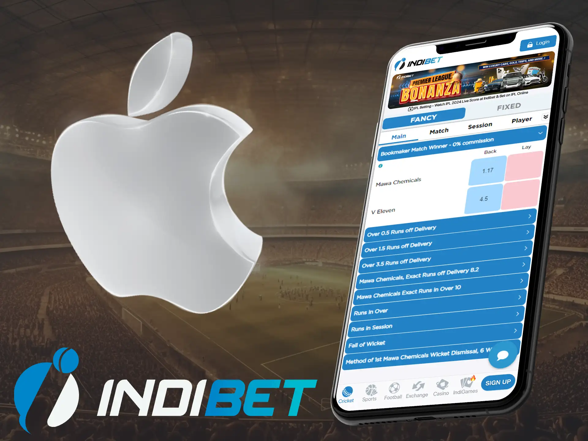 Indibet Casino is easily accessed via browser for iOS users.