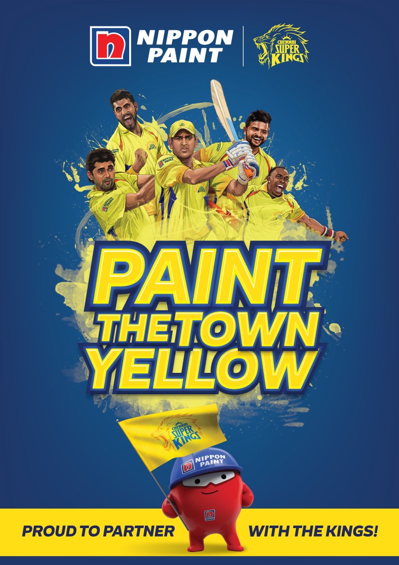 Chennai Super Kings Partners Sponsors Brands Companys Logos Jersey TVc Advert  Nippon Paint