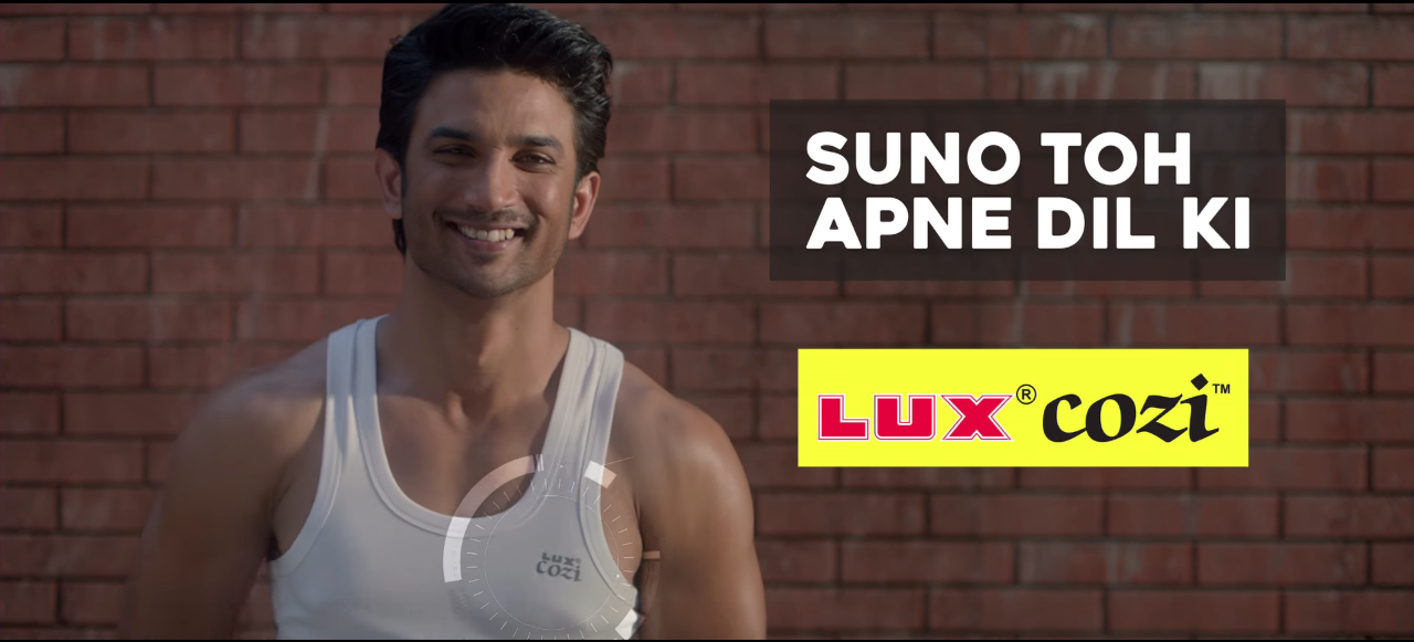 Sushant Singh Rajput Brand Ambassador Brand Endorsement Advertisement TVC Partner Sponsorship Deal Lux Cozi