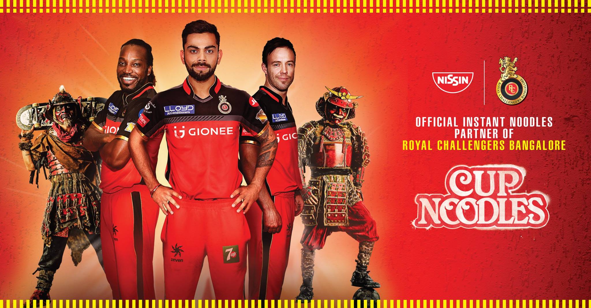 Royal Challengers Bangalore RCB Sponsor List Partners Logo Jersey Brand Endorsements Nissin