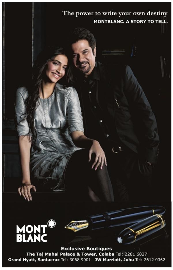 Sonam Kapoor Brand Endorsements Brand Ambassador Advertisements TVCs List Mont Blanc pen stationary