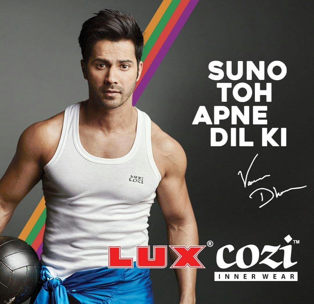 Varun Dhawan Brand Endorsements Ambassador Advertising Marketing Campaign TVC Advertisement Lux Cozi underwear vest