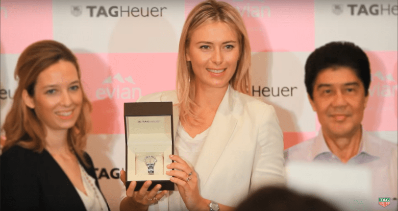 Wrist Watch Brands Endorsed Promoted advertised by tennis stars players Maria Sharapova - TAG Heuer