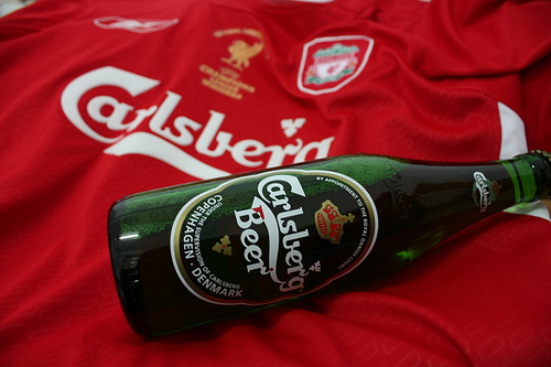 Liverpool Sponsors Partners brand associations advertisements logos ads Carlsberg