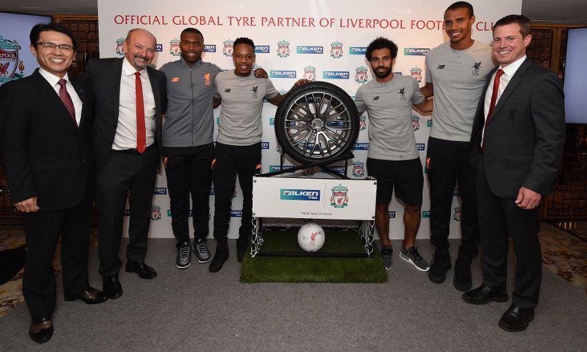 Liverpool Sponsors Partners brand associations advertisements logos ads Falken Tyres