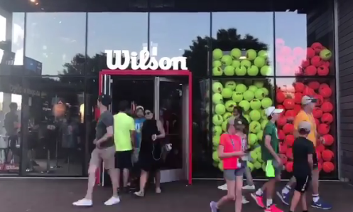 US Open Tennis Grand Slam Sponsors Partners Advertisements Logos Suppliers Wilson balls