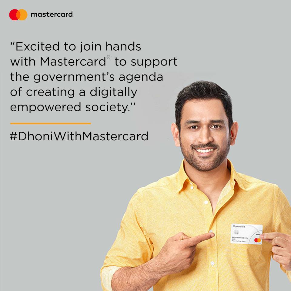 Dhoni MasterCard brand ambassador