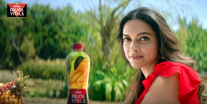 Deepika Padukone Brand Ambassador Endorsements Advertisements TVCs Marketing Ad films Nestle Fruita Vitals Juice