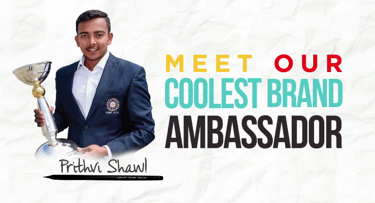 Prithvi Shaw Brand Endorsements Sponsors Sponsorships Personal Brand Ambassador TVCs Advertising Navneet Youva
