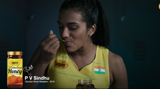 PV Sindhu Brand Ambassador Endorsements Value Sponsors Advertising Commercials TVCs Partnerships Logos on Jersey Apis Himalaya Honey