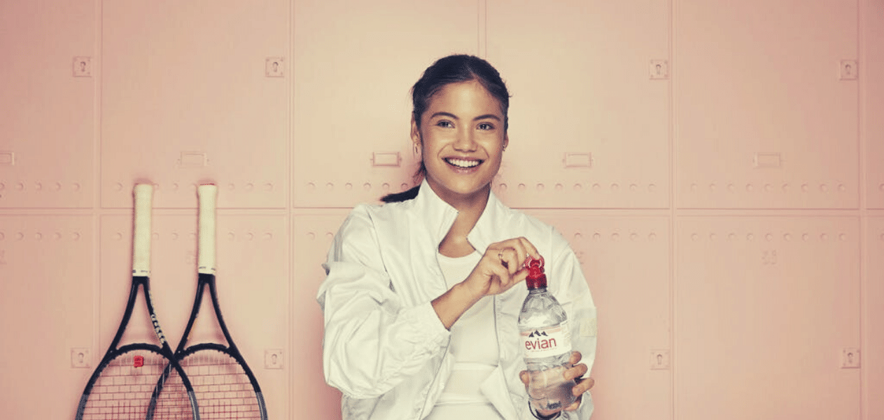 Bottled water brand Evian has signed on British tennis sensation Emma Raducanu as their global brand ambassador.