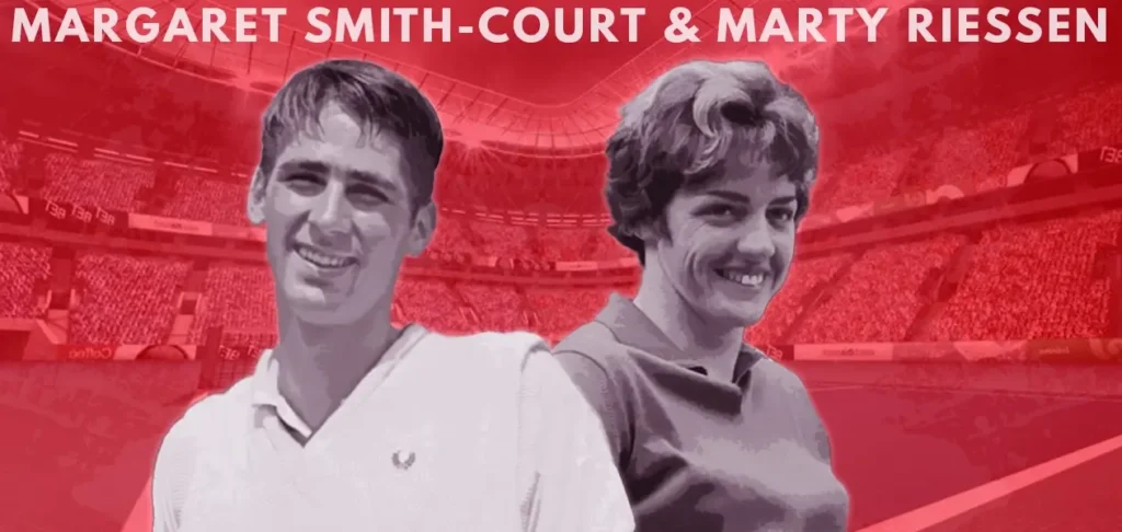 Margaret Smith Court and Marty Riessen