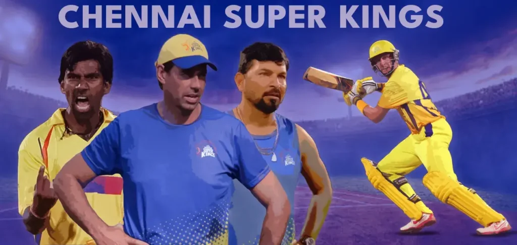 Chennai Super Kings - Stephen Fleming, Michael Hussey, Lakshmipathy Balaji, Rajiv Kumar