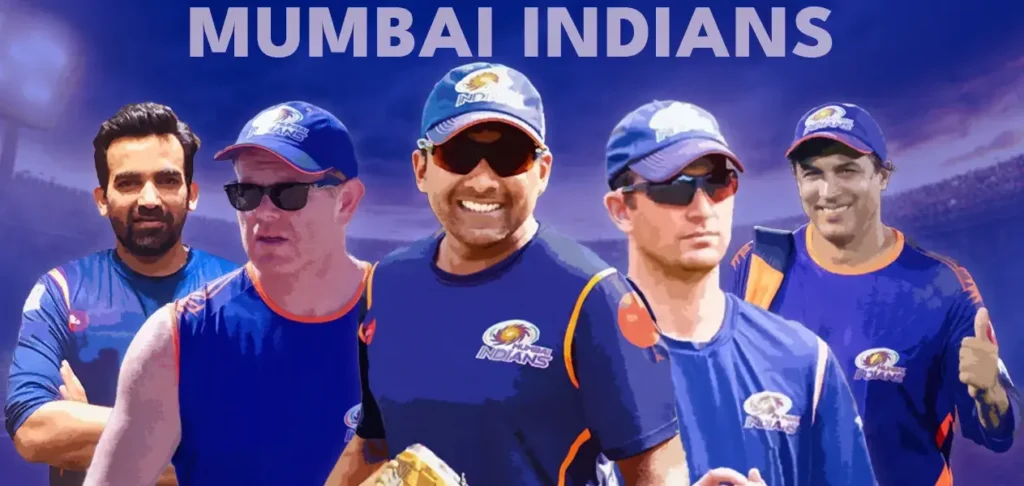 Mumbai Indians - Mahela Jayawardane, Shane Bond, Robin Singh, James Pamment, Zaheer Khan