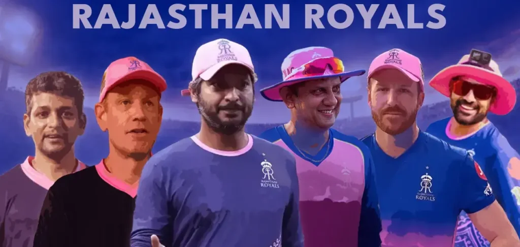Rajasthan Royals - Kumar Sangakkara, Trevor Panney, Dishant Yagnik, Amol Mazumdar, Sairaj Bahatule, Rob Cassell