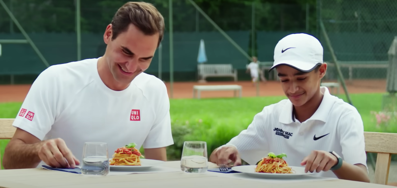 Roger Federer fulfils young boys dream in latest Barilla campaign