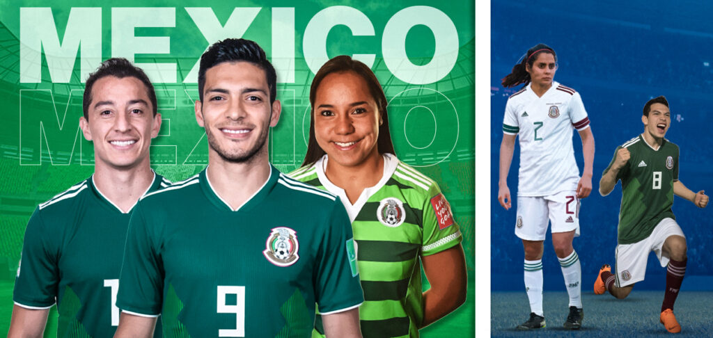 Mexico Football Team Sponsors Men's Women's team football soccer