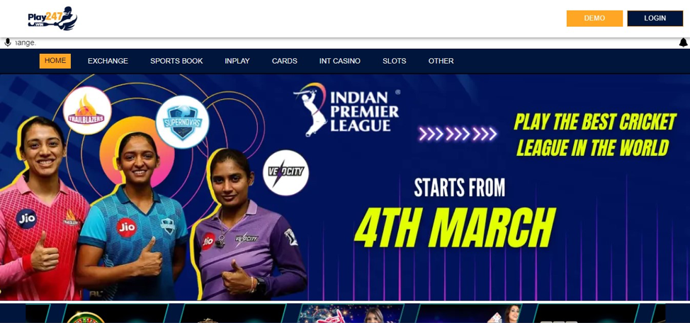 Play247 Win is the best sports betting platform in India    