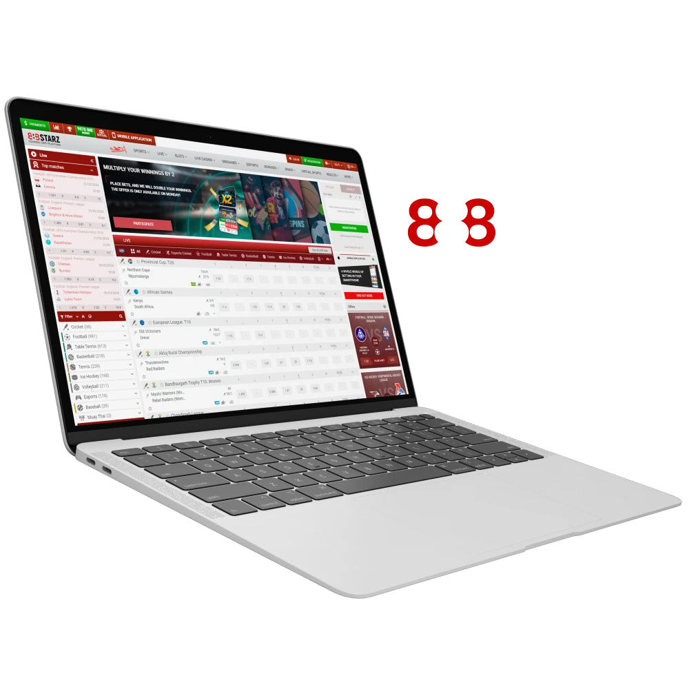 888Starz is a modern casino with favorable conditions for its users.