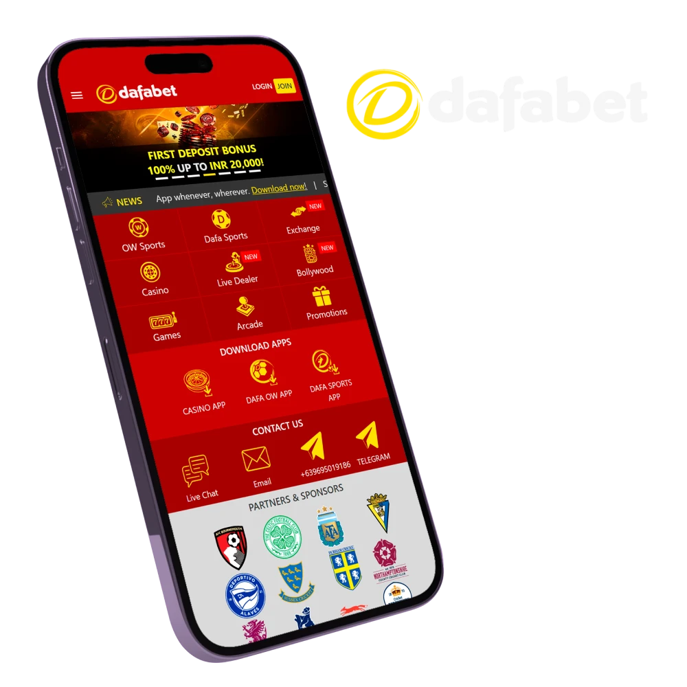 Dafabet has an excellent mobile app for betting and gambling enthusiasts.