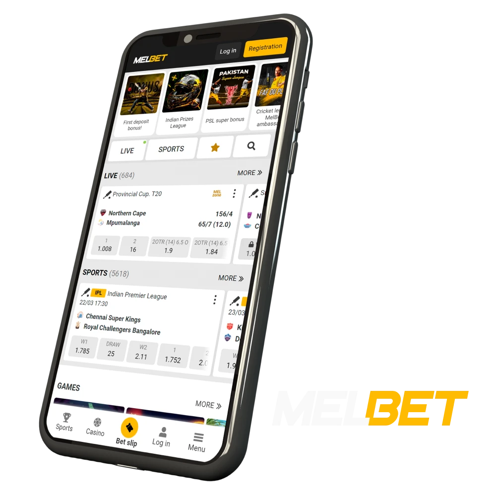 Melbet has a convenient mobile application with all the functions from the site.
