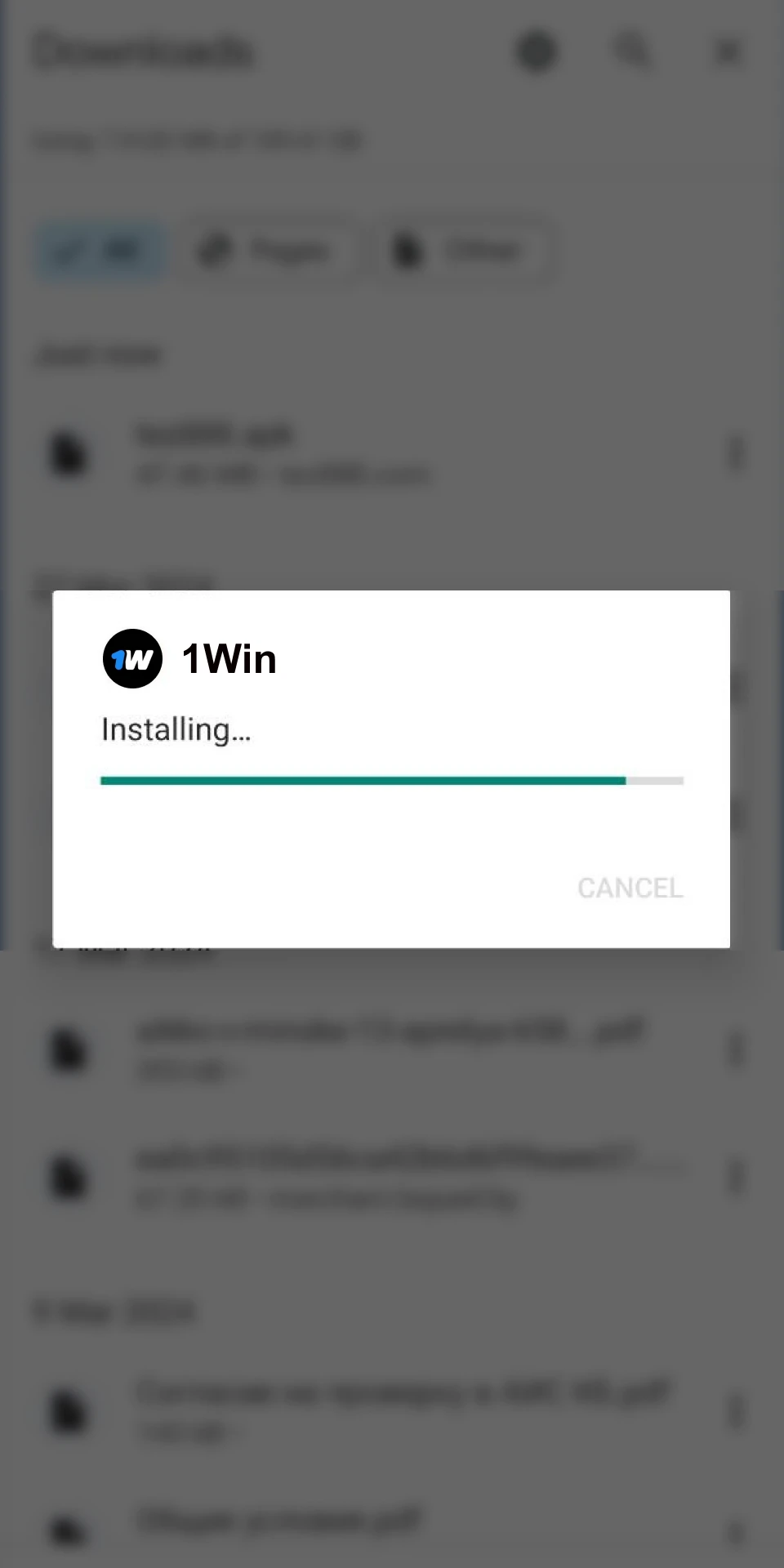 Install the 1Win app and start placing bets and playing in the casino.