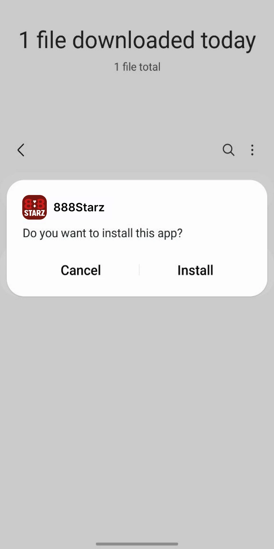 Install the 888Starz app on your Android device.