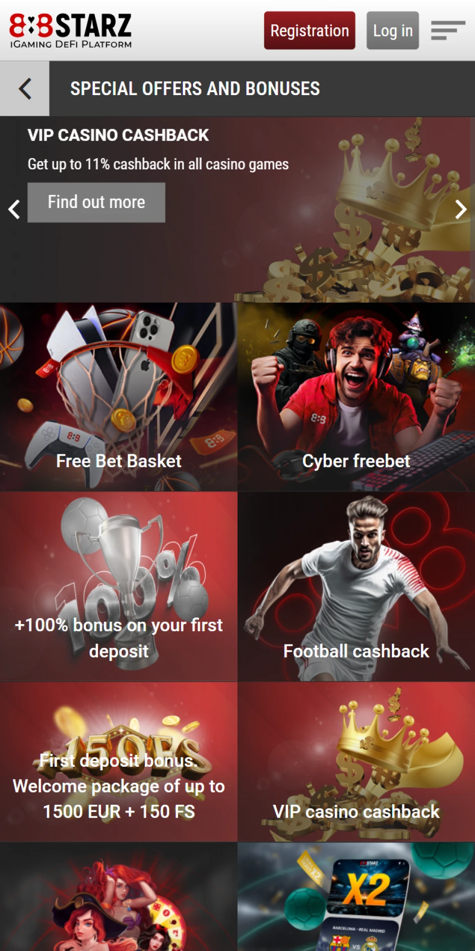 The 888Starz mobile app offers a variety of sports and casino betting bonuses.