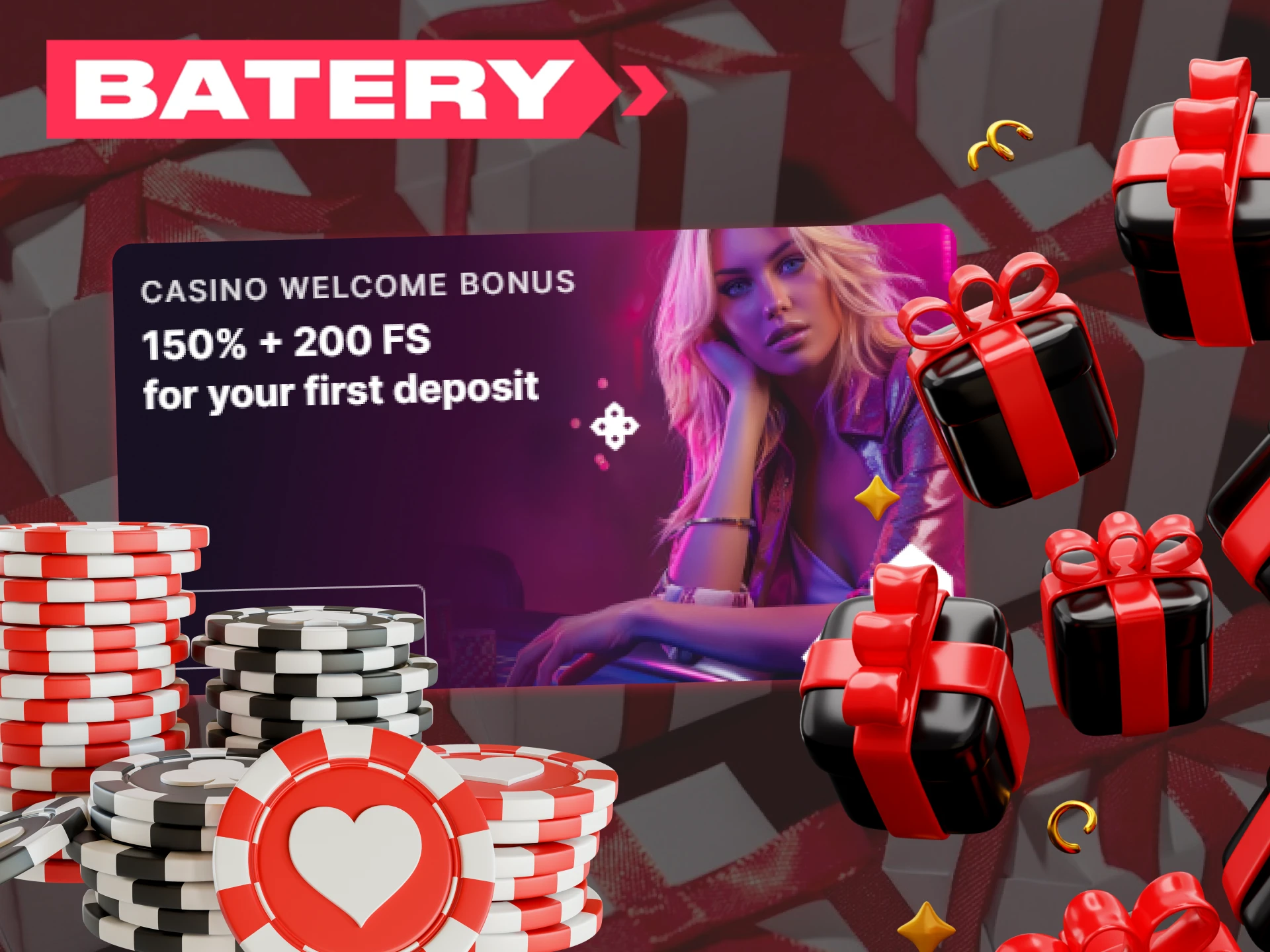 To receive the Batery casino welcome bonus, deposit money into your account.