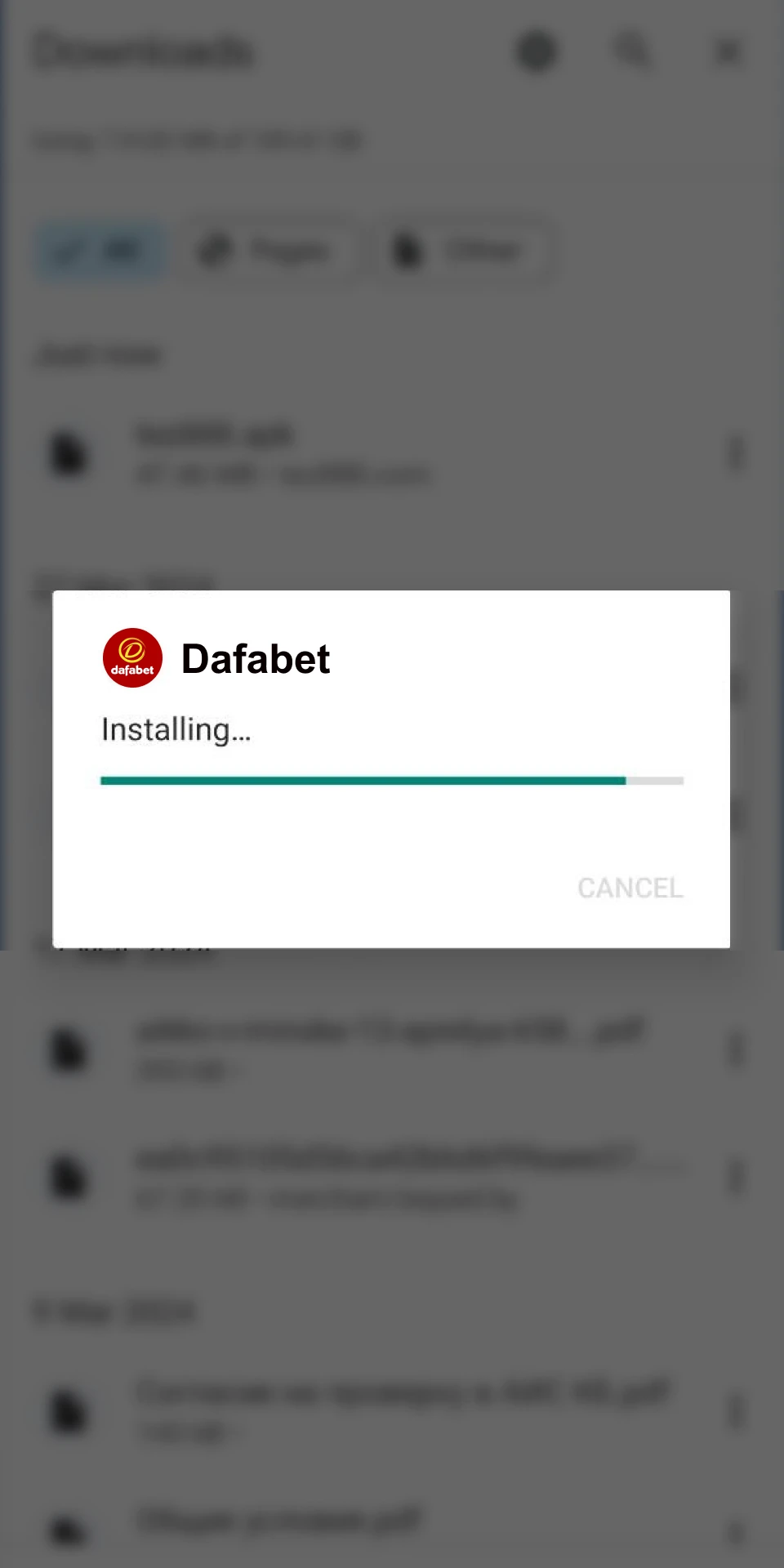 Download and install the Dafabet app from their website.