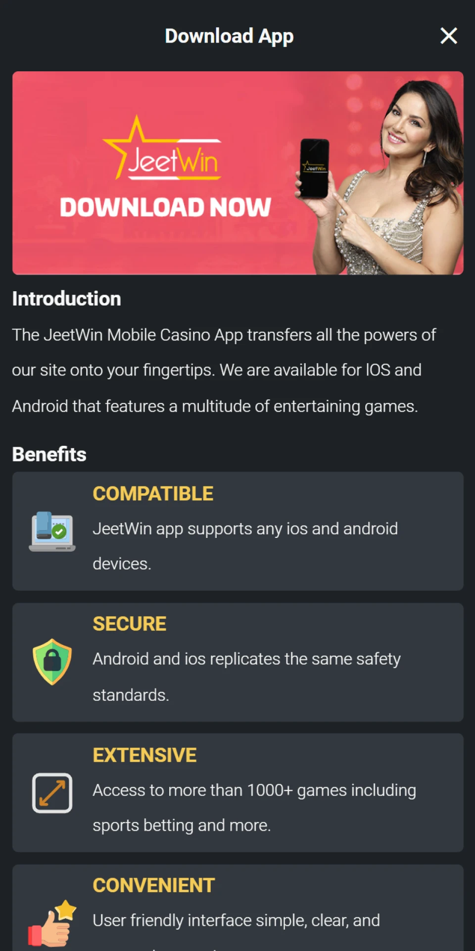 Download Jeetwin APK on your phone.