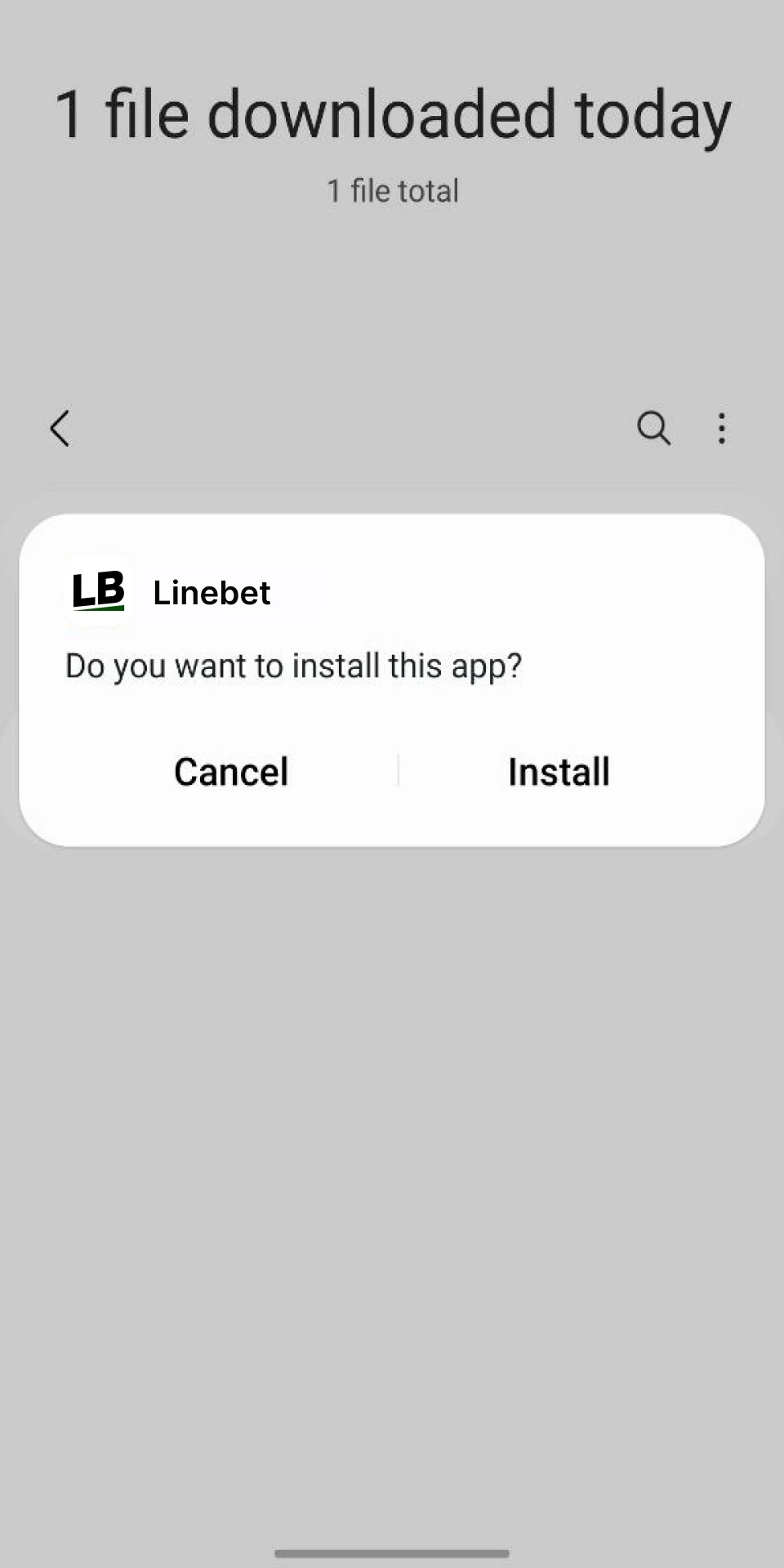 Open the downloaded Linebet APK file.