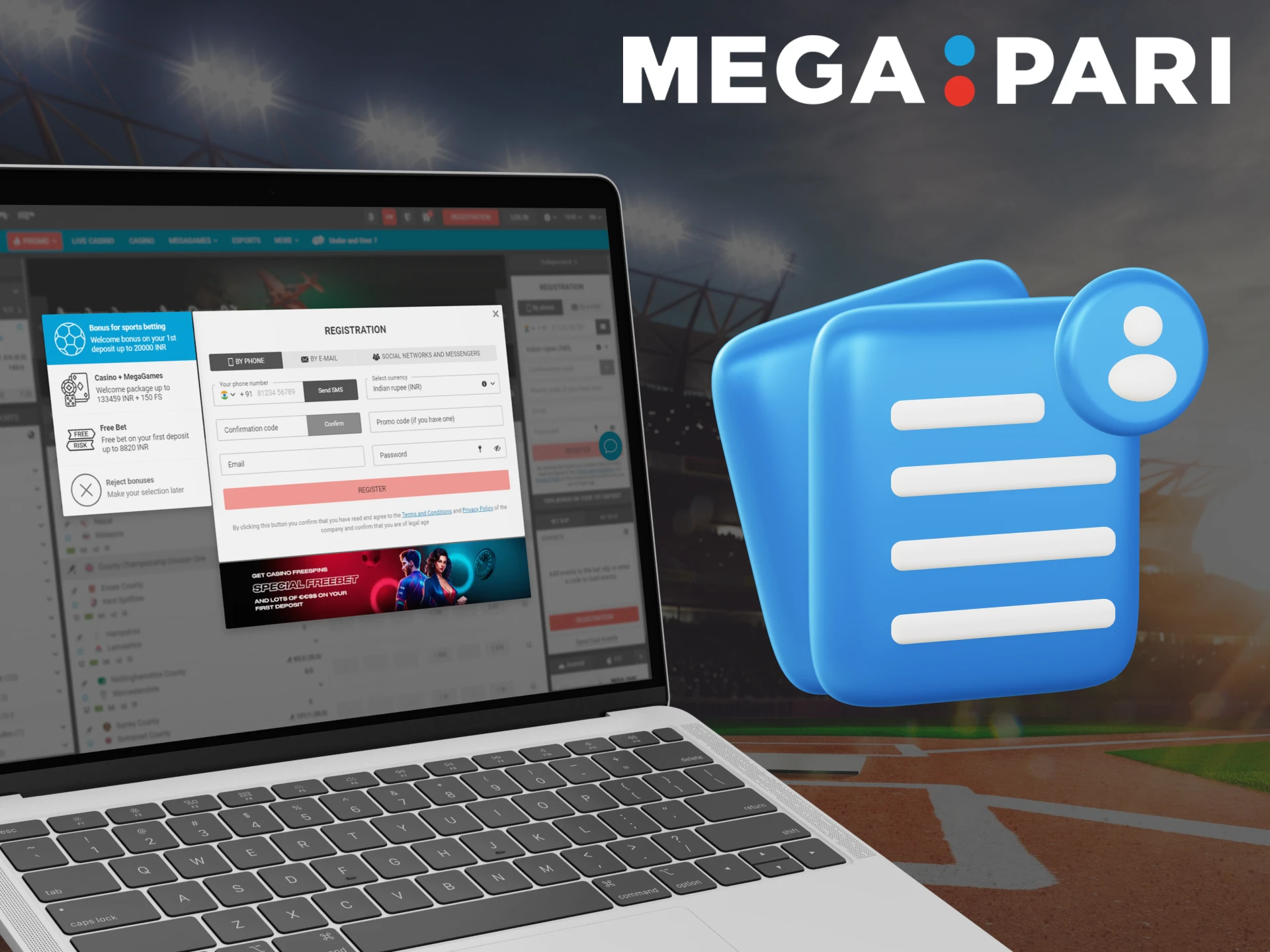 Learn how to create a new account on the Megapari online platform in minutes and get full access to all the features of this sportsbook.