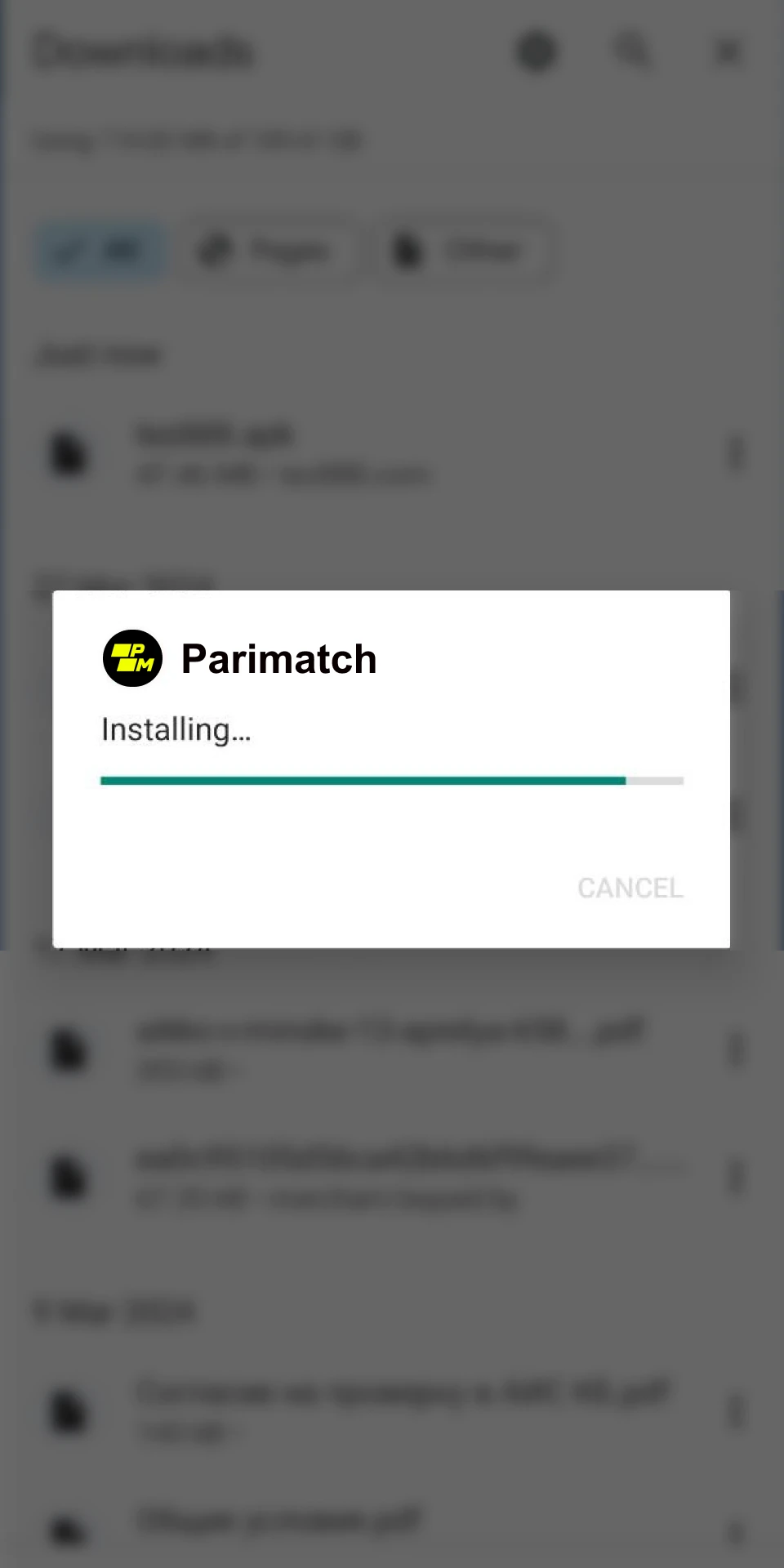 Install the Parimatch app on your Android device and use it anywhere.