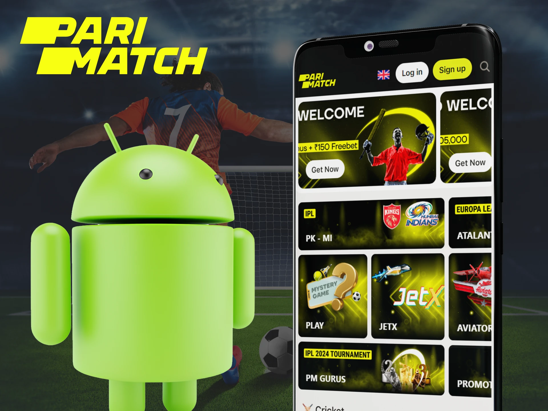 Parimatch has a convenient app for Android users.