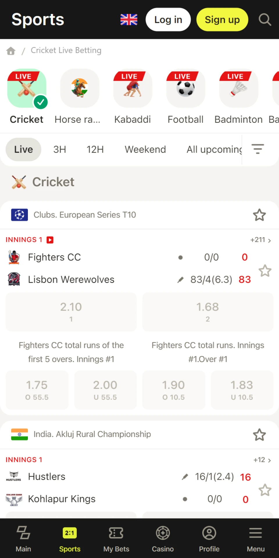 Place your bets on your favorite sports team using the Parimatch mobile app.