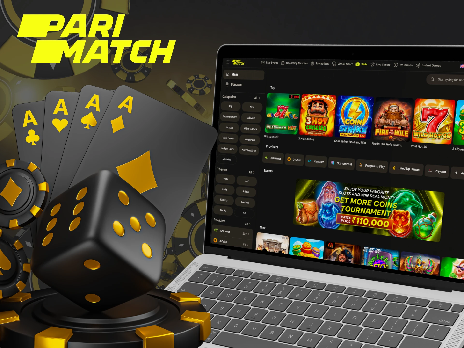 Play your favorite casino games at Parimatch.