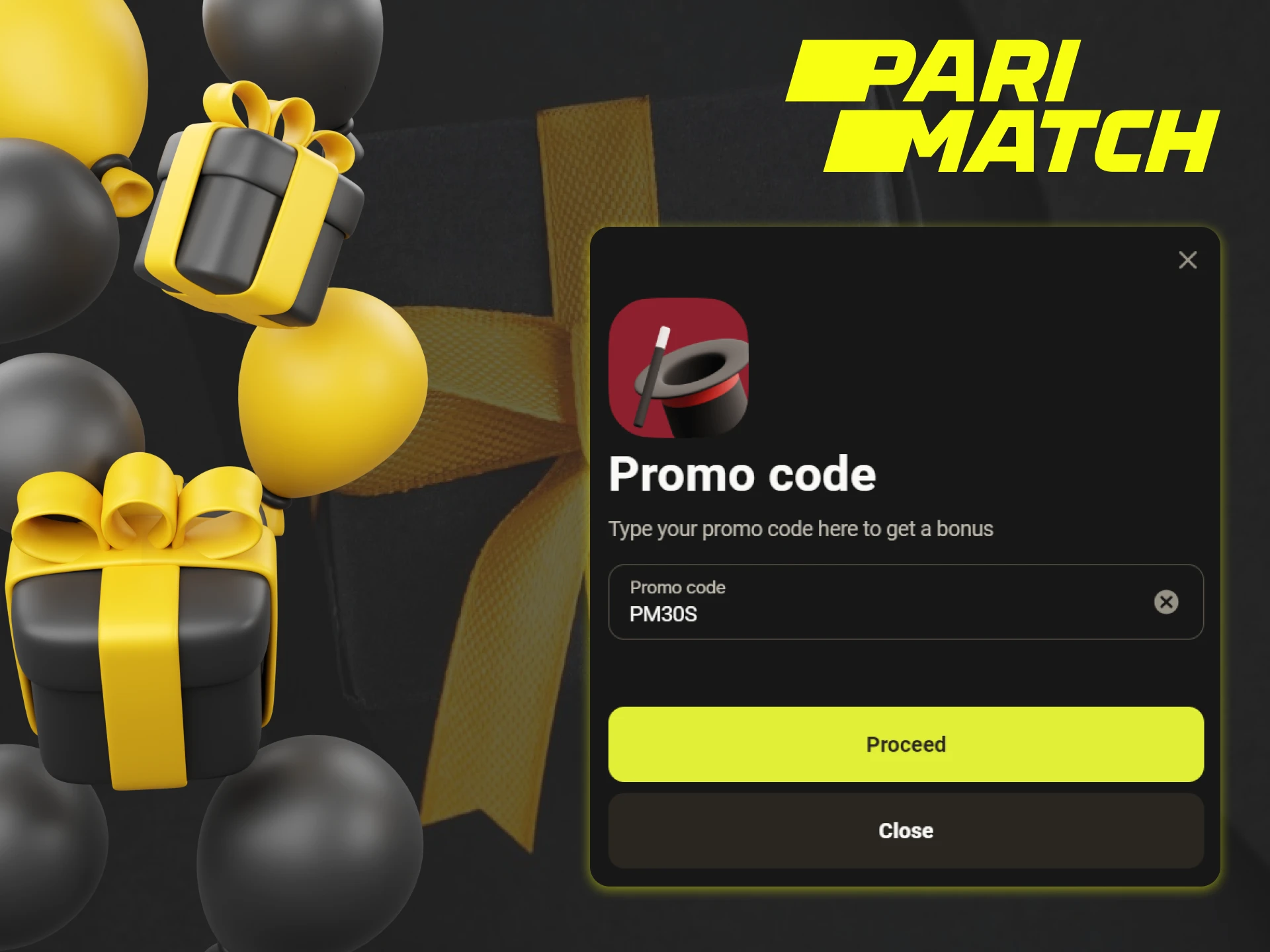 At Parimatch, use our promo code to receive a nice bonus.