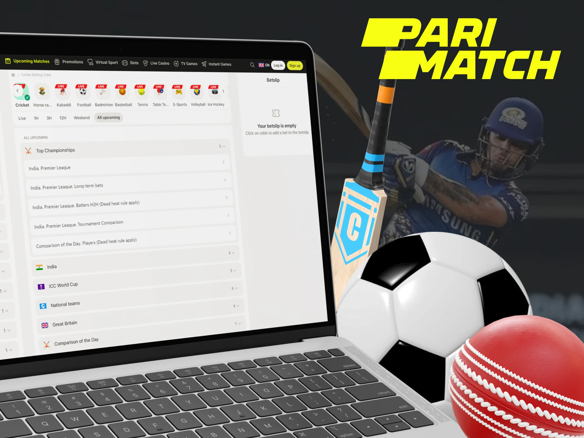 Parimatch offers many sports for betting.