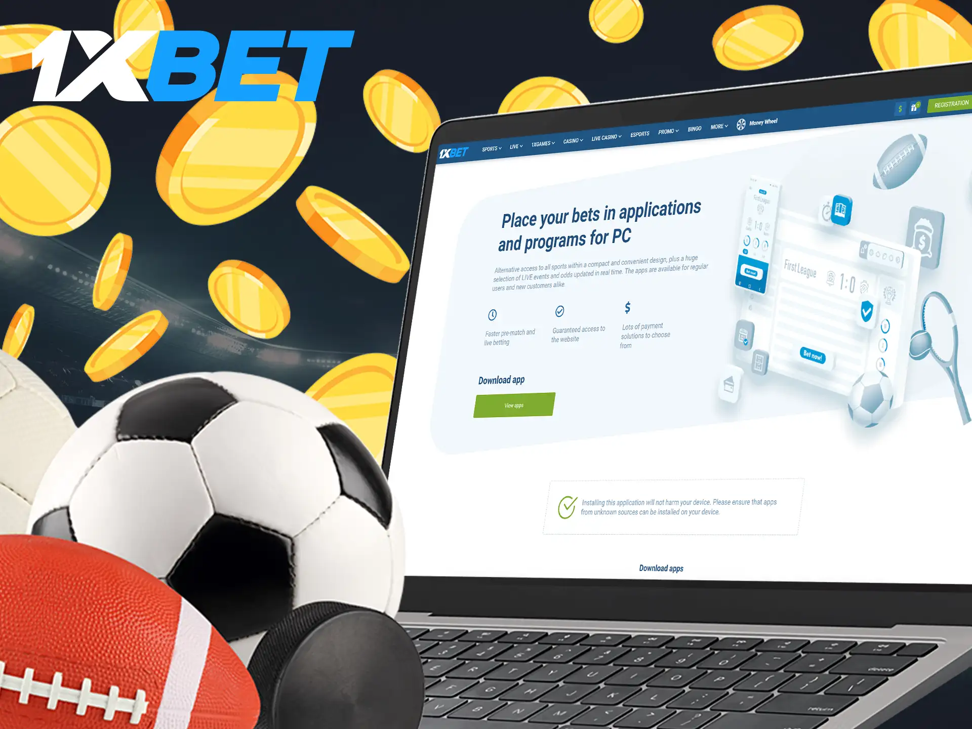 Bookmaker 1xBet offers desktop software for Windows and iOS to optimize the betting process for all our players.