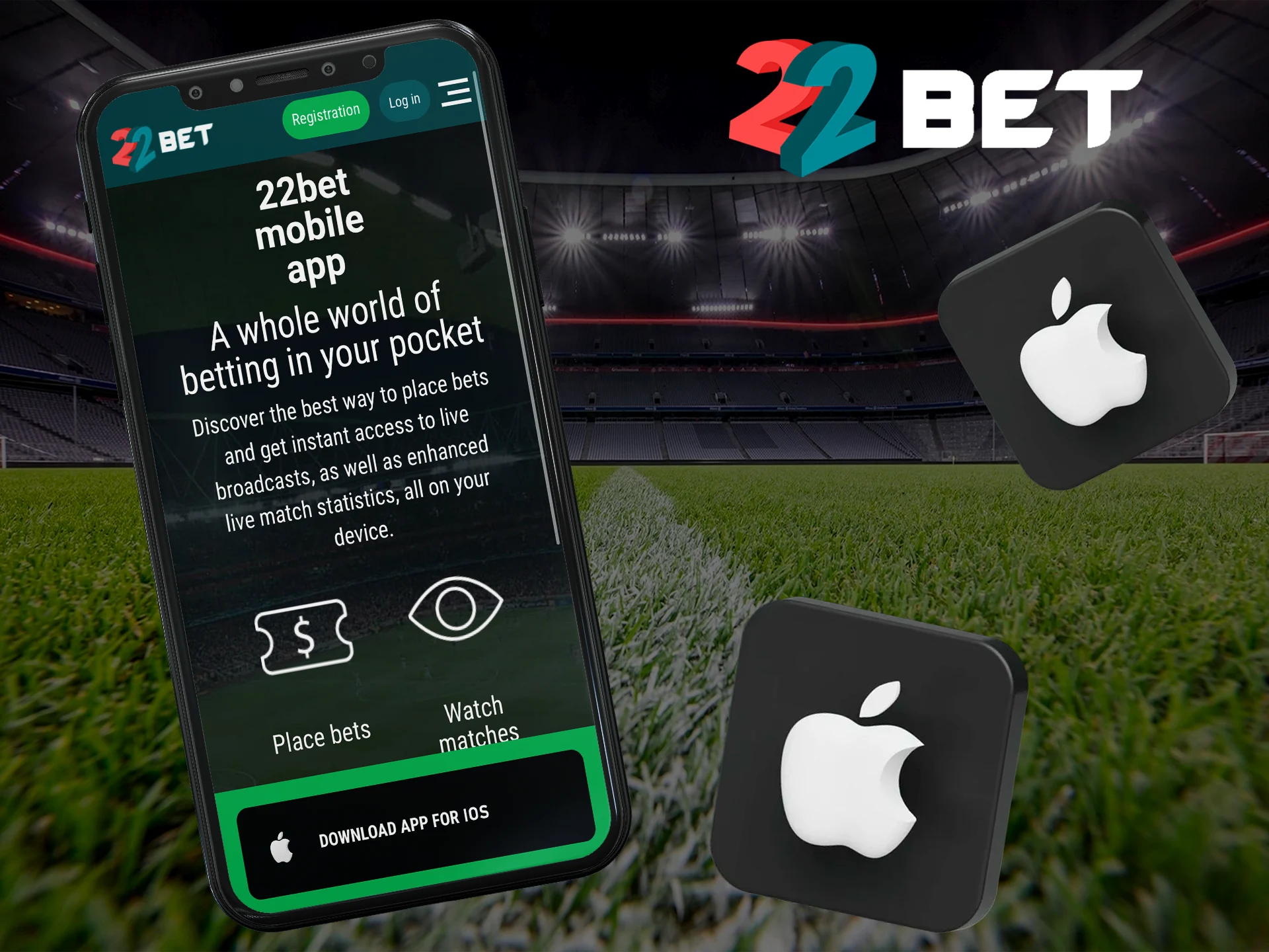 22Bet Casino on the app for iOS devices.