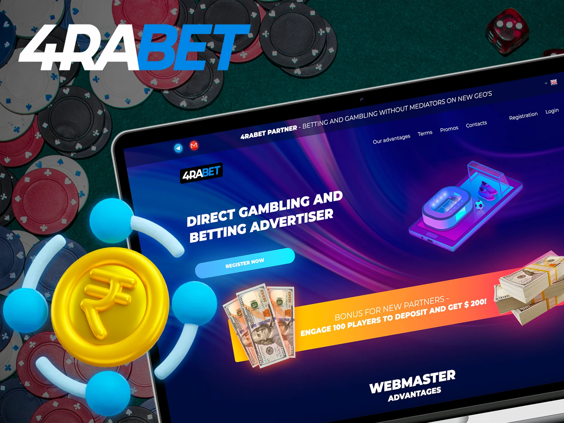 Take advantage of the 4Rabet online casino referral program for Indian players, which allows you to receive additional bonuses.
