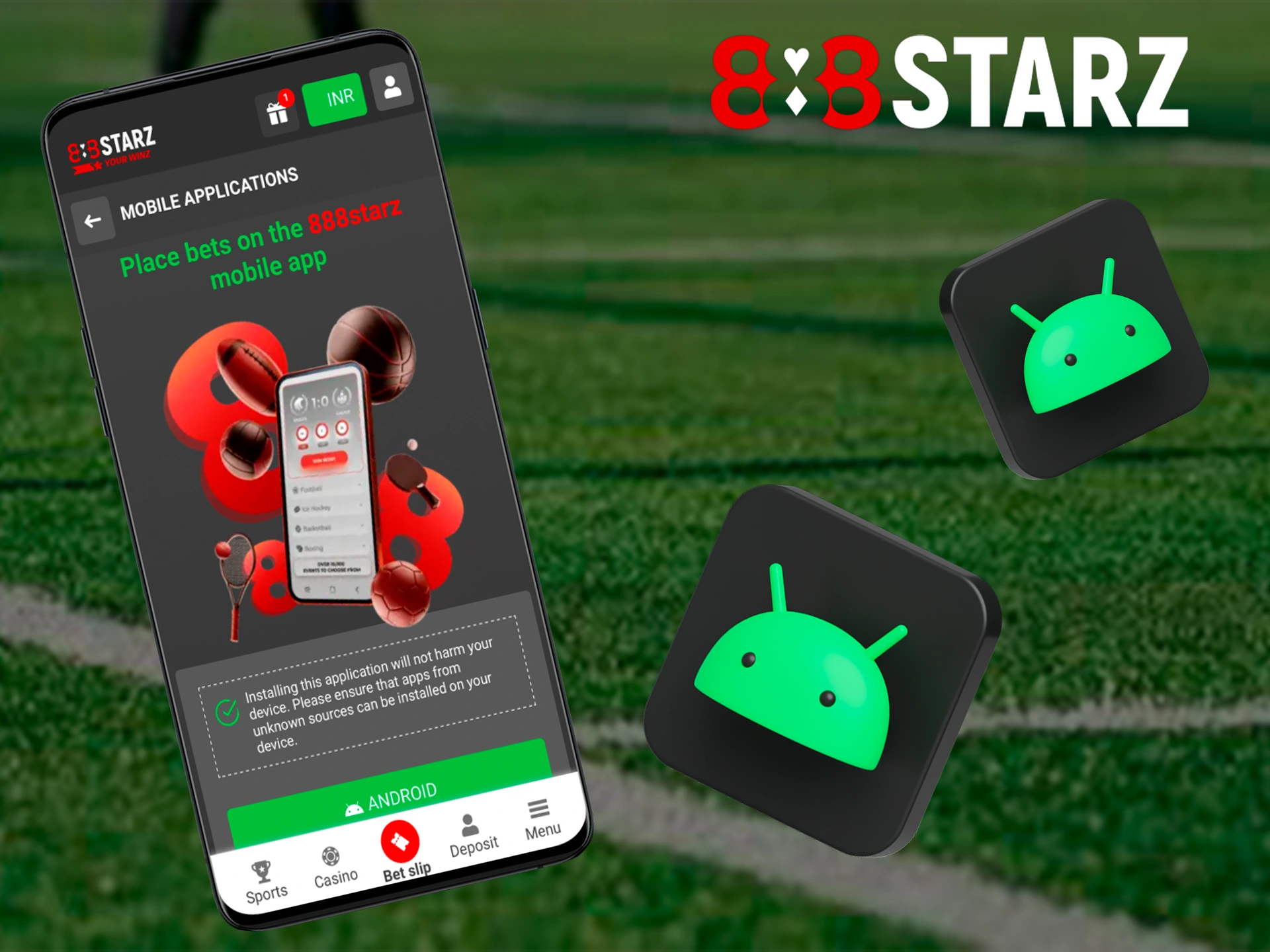 888Starz mobile application is available for most modern Android smartphones for convenient mobile gaming, Download it according to the instructions