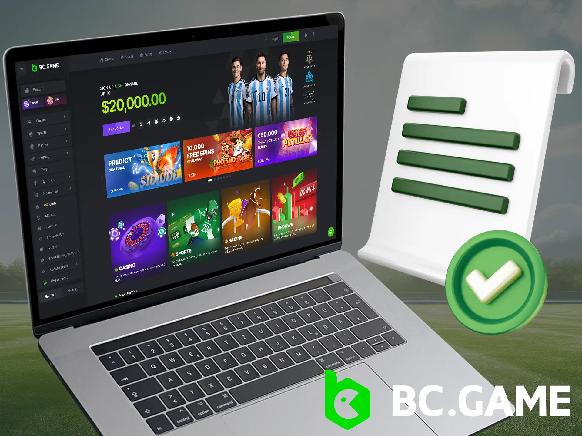 BC Game is completely legal in India, rest assured in this bookmaker and its transparency in financial transactions.