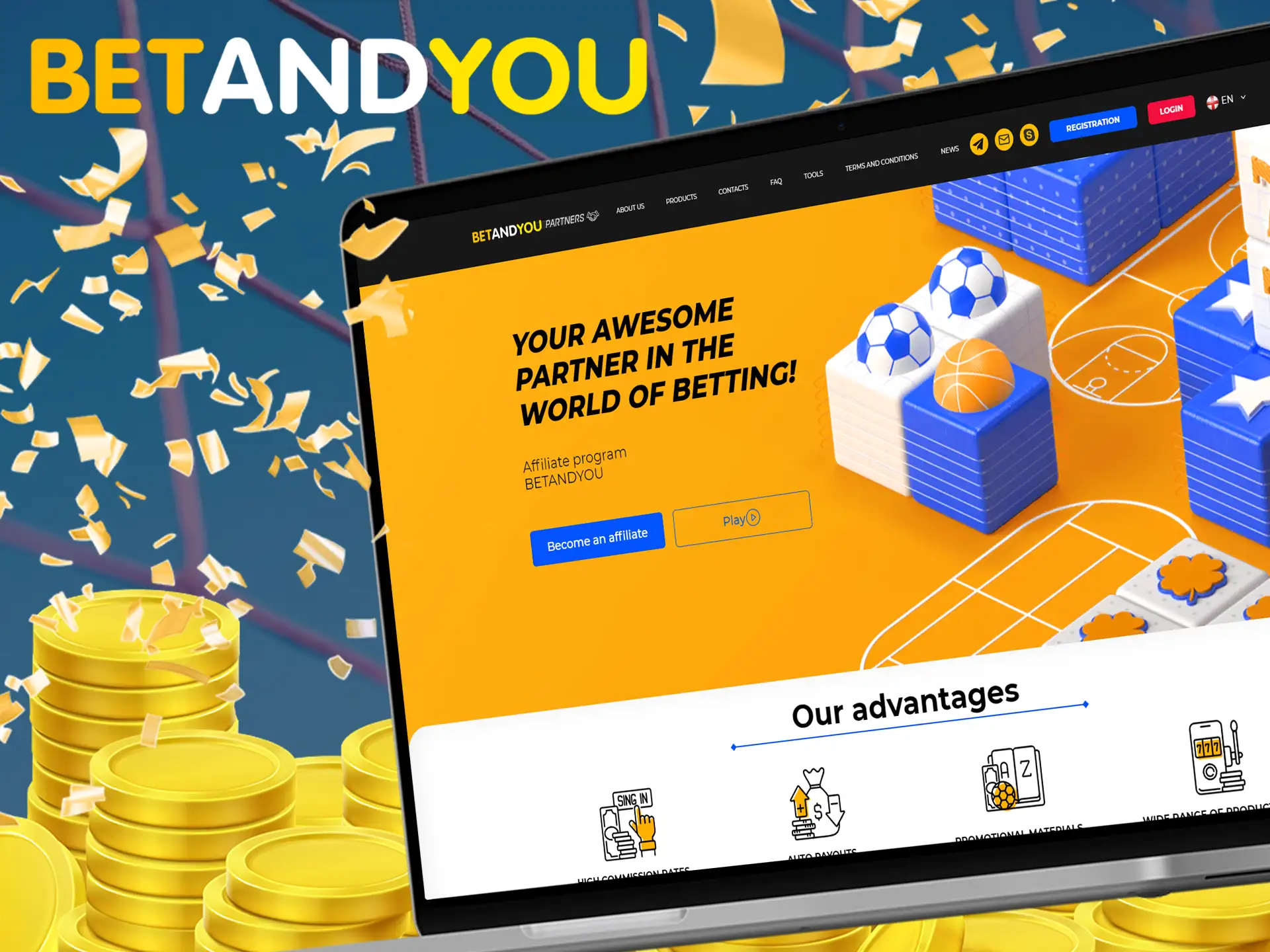 Take part in the referral program at Betandyou casino and receive additional bonuses.