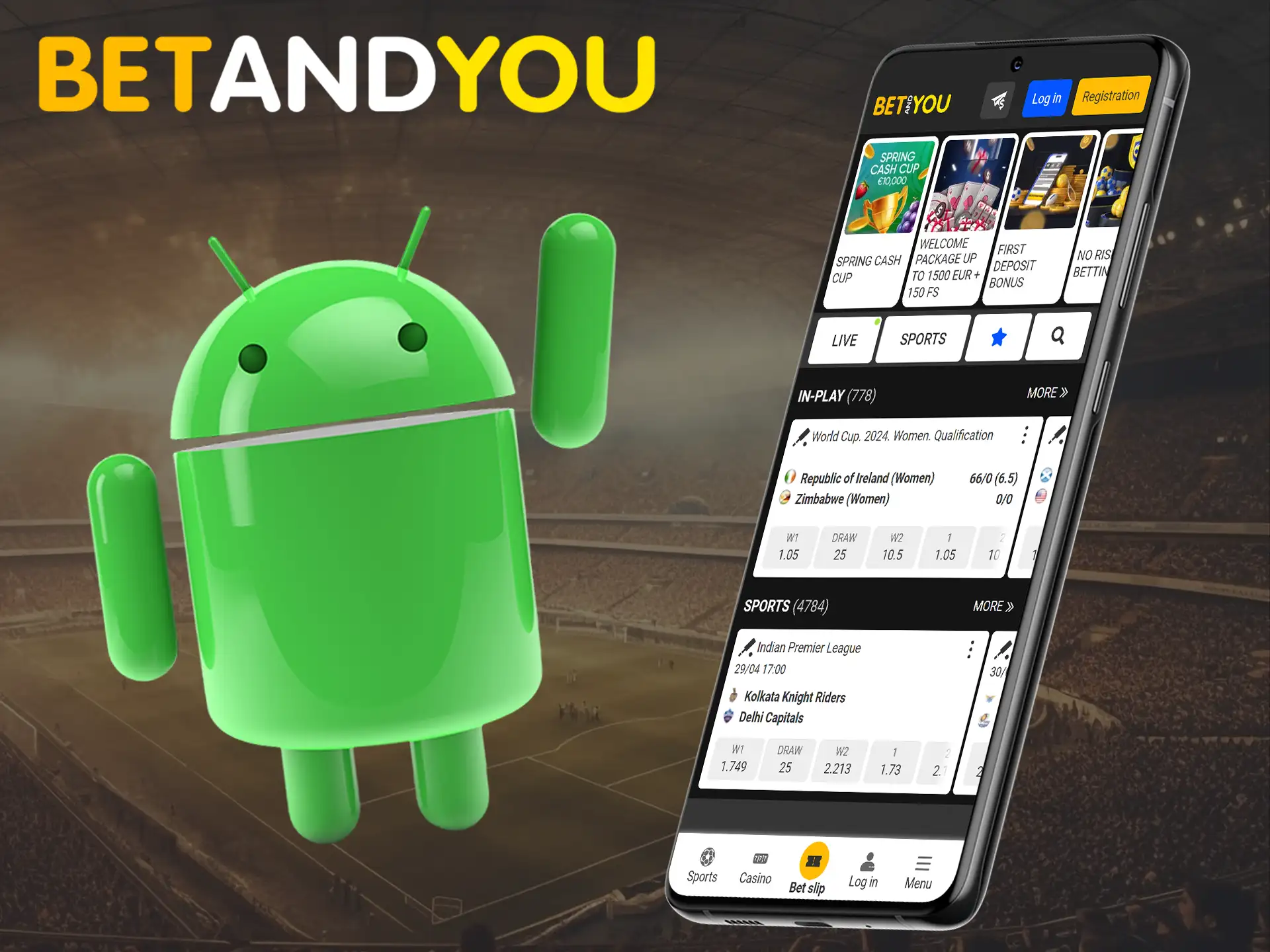 Especially for users of Android devices, Betandyou has developed its own mobile application that allows you to access all bookmaker services right at your fingertips.