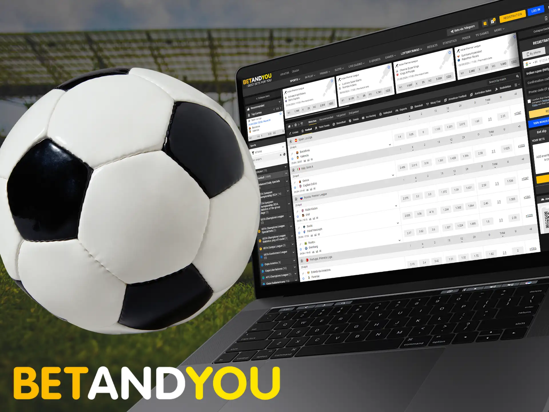 Users are offered an extensive section with football bets on Betandyou, where everyone can find the match they are interested in.