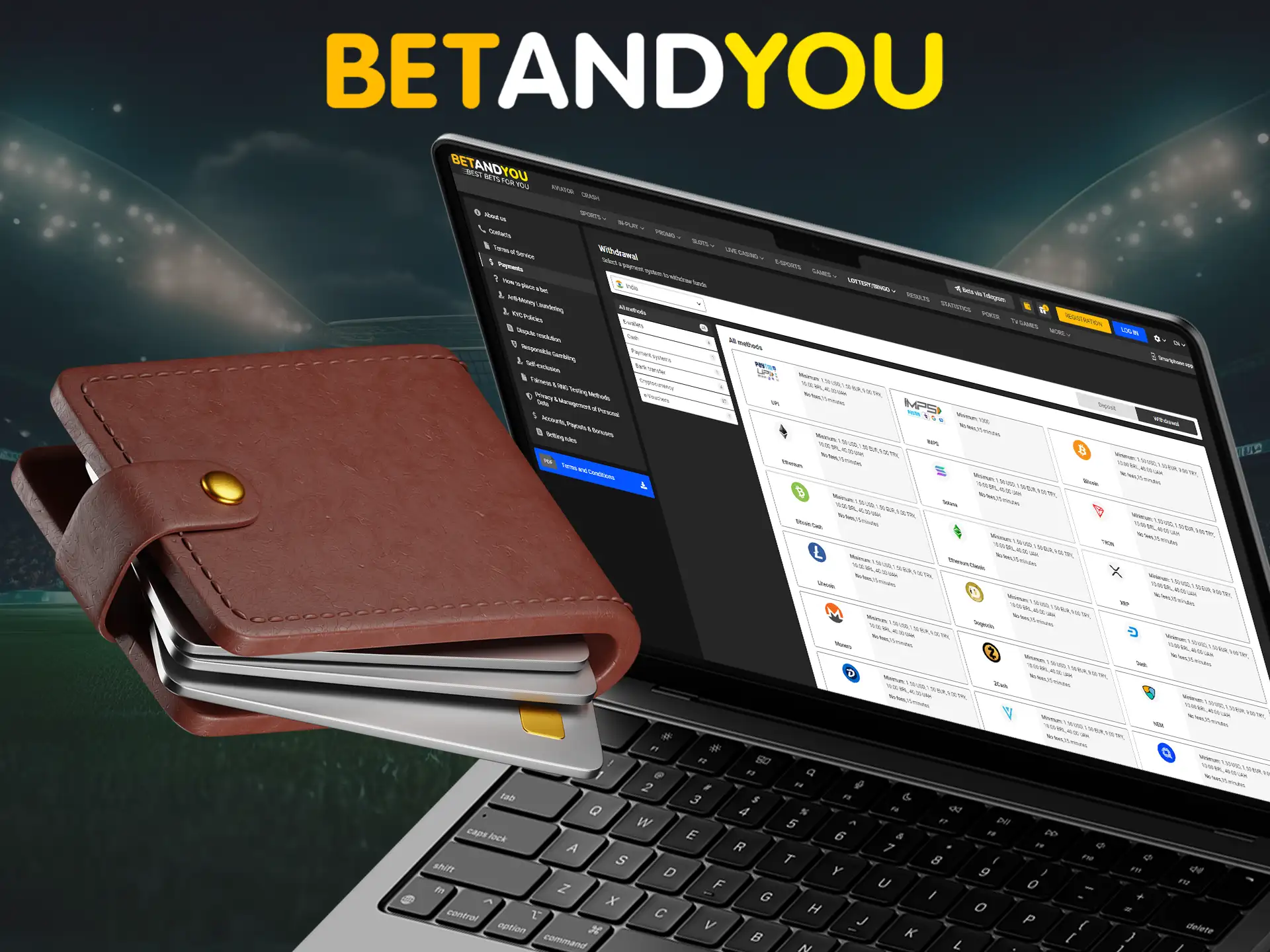 Read the instructions on how to withdraw your winnings from the Betandyou India platform.