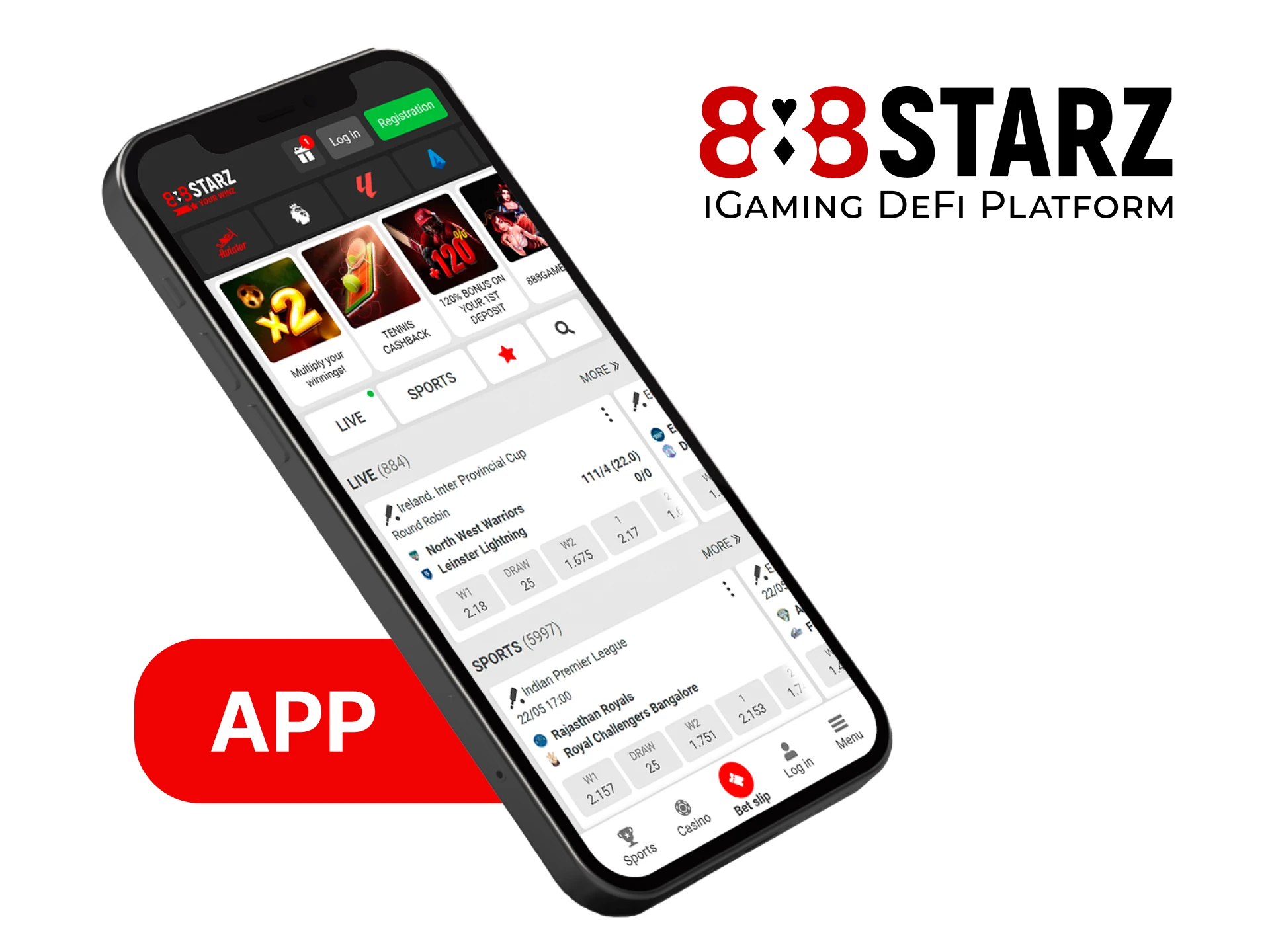 Download the 888starz app and place bets on cricket matches quickly and conveniently.