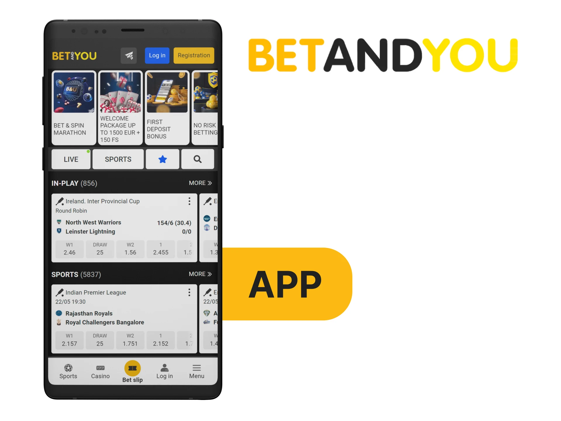 Betandyou is new to the world of cricket betting, but they already have their own mobile app with a great interface for online betting.